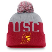 USC Trojans Nike Gray Tommy Head Peak Pom Cuff Beanie